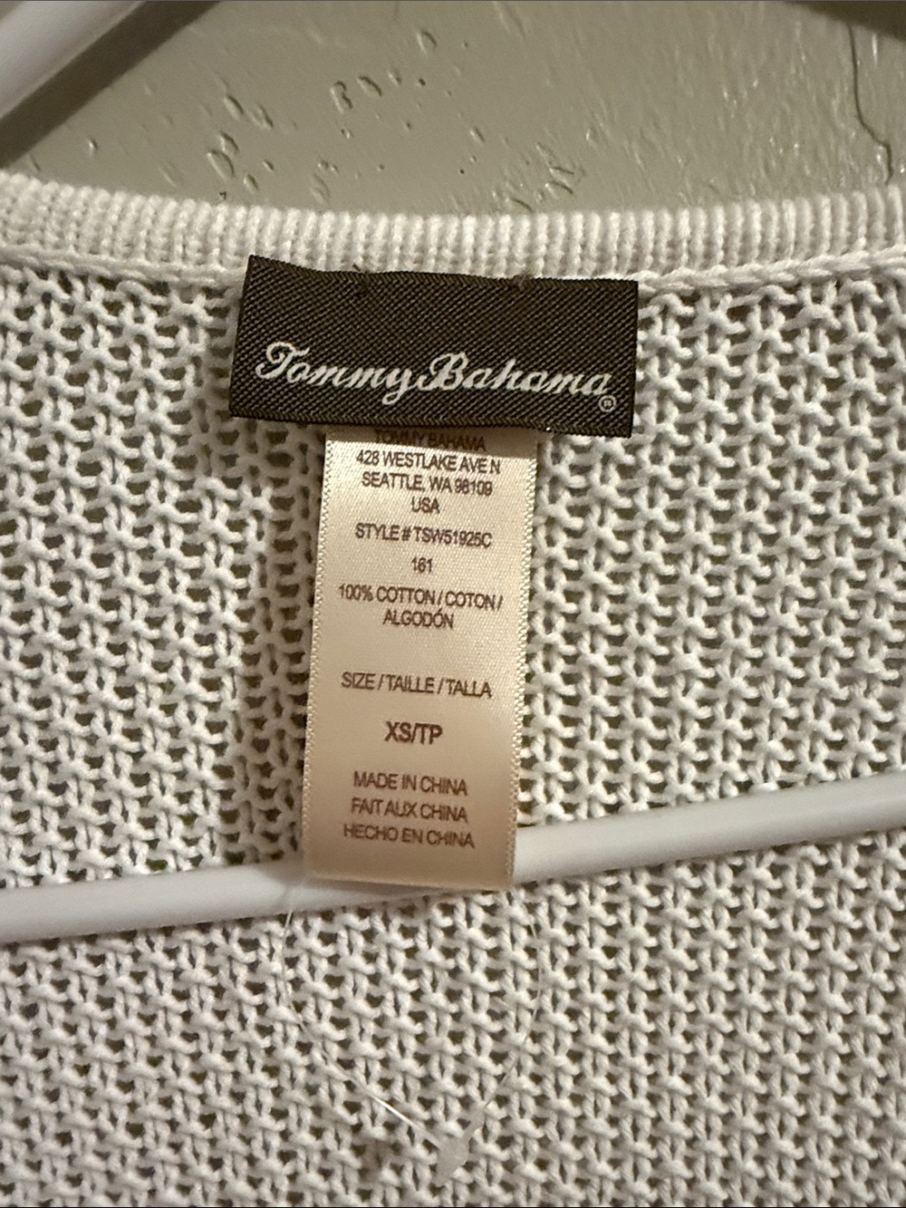 Tommy Bahama White Open-Front Fringe Long Cardigan with Black Stripes - Picture 2 of 7